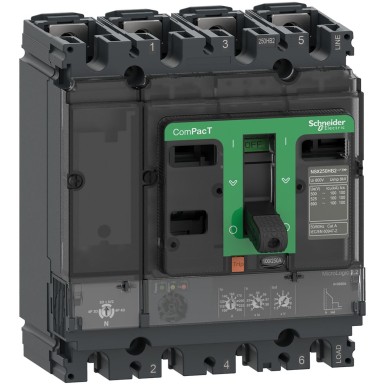 C10B42D040 - Kaitselüliti, ComPacT NSX100B, 25kA/415VAC, 4-pooluseline, MicroLogic 2.2 päästikuga 40A - Schneider Electric - Kaitselüliti, ComPacT NSX100B, 25kA/415VAC, 4-pooluseline, MicroLogic 2.2 päästikuga 40A - Schneider Electric - 0