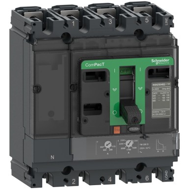 C10B4TM016 - Kaitselüliti, ComPacT NSX100B, 25kA/415VAC, 4 poolust 4D (neutraal täielikult kaitstud), TMD päästik 16A - Schneider Electric - Kaitselüliti, ComPacT NSX100B, 25kA/415VAC, 4 poolust 4D (neutraal täielikult kaitstud), TMD päästik 16A - Schneider Electric - 0