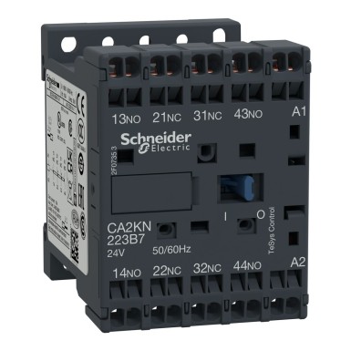 CA2KN223P7 - Juhtimisrelee, TeSys K, 4P(2NO+2NC), 690V, 230V AC mähis, ilma integreeritud summutusseadmeta. - Schneider Electric - Juhtimisrelee, TeSys K, 4P(2NO+2NC), 690V, 230V AC mähis, ilma integreeritud summutusseadmeta. - Schneider Electric - 0