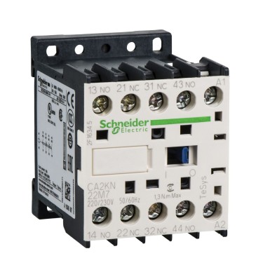 CA2KN40Q7 - TeSys K juhtimisrelee, 4 NO <= 690 V 380...400 V vahelduvvoolu mähis - Schneider Electric - TeSys K juhtimisrelee, 4 NO <= 690 V 380...400 V vahelduvvoolu mähis - Schneider Electric - 0