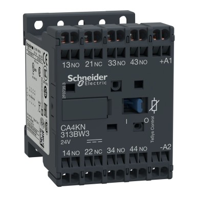 CA4KN313BW3 - TeSys K juhtimisrelee 3 NO + 1 NC <= 690 V 24 V DC vähese tarbimisega mähis - Schneider Electric - TeSys K juhtimisrelee 3 NO + 1 NC <= 690 V 24 V DC vähese tarbimisega mähis - Schneider Electric - 0