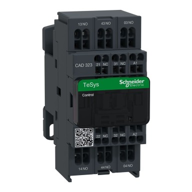 CAD323E7 - Juhtimisrelee, TeSys Deca, 3NO+2NC, 0 kuni 690V, 48VAC 50/60Hz standardspiraal, vedru, vedruklamber - Schneider Electric - Juhtimisrelee, TeSys Deca, 3NO+2NC, 0 kuni 690V, 48VAC 50/60Hz standardspiraal, vedru, vedruklamber - Schneider Electric - 0