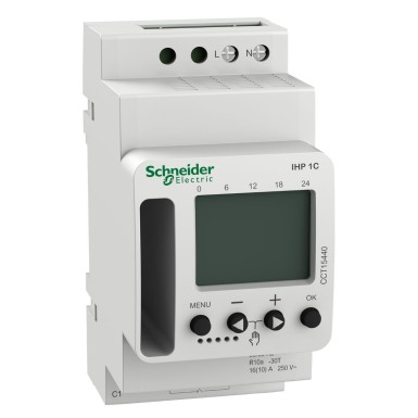 CCT15440 - Acti9 IHP 1C e (24h/7d) programmeeritav ajamakell Acti9 IHP 1C e (24h/7d) - Schneider Electric - Acti9 IHP 1C e (24h/7d) programmeeritav ajamakell Acti9 IHP 1C e (24h/7d) - Schneider Electric - 0