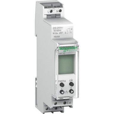 CCT15838 - Acti9 IHP+ 1C 18 mm digitaalne kellaaja lüliti nädalase programmiga Acti9 IHP+ 1C 18 mm digitaalne kellaaja lüliti nädalase programmiga - Schneider Electric - Acti9 IHP+ 1C 18 mm digitaalne kellaaja lüliti nädalase programmiga Acti9 IHP+ 1C 18 mm digitaalne kellaaja lüliti nädalase programmiga - Schneider Electric - 0