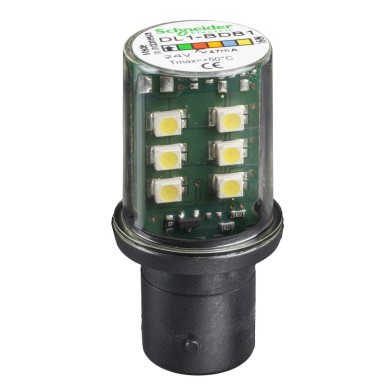 DL1BDB1 - Harmony XVB, kaitstud LED-pirn, BA 15d, valge, pidevvalgus, 24 V AC/DC - Schneider Electric - Harmony XVB, kaitstud LED-pirn, BA 15d, valge, pidevvalgus, 24 V AC/DC - Schneider Electric - 0