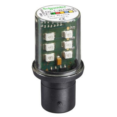 DL1BDB3 - Harmony XVB, kaitstud LED-pirn, BA 15d, roheline, pidevvalgus, 24 V AC/DC - Schneider Electric - Harmony XVB, kaitstud LED-pirn, BA 15d, roheline, pidevvalgus, 24 V AC/DC - Schneider Electric - 0