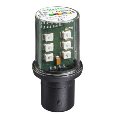 DL1BDB4 - Harmony XVB, kaitstud LED-pirn, BA 15d, punane, pidevvalgus, 24 V AC/DC - Schneider Electric - Harmony XVB, kaitstud LED-pirn, BA 15d, punane, pidevvalgus, 24 V AC/DC - Schneider Electric - 0