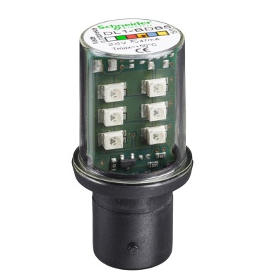 DL1BDB5 - Harmony XVB, kaitstud LED-pirn, BA 15d, oranž, pidevvalgus, 24 V AC/DC - Schneider Electric - Harmony XVB, kaitstud LED-pirn, BA 15d, oranž, pidevvalgus, 24 V AC/DC - Schneider Electric - 0