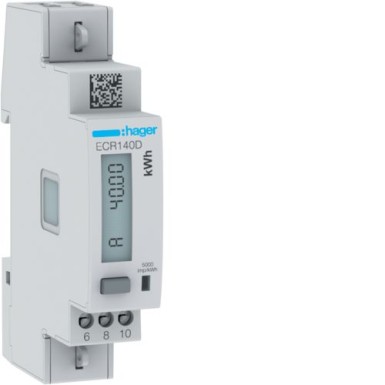 ECR140D - 1Ph kWhmeeter otse 40A 1M MODBUS MID - Hager - 1Ph kWhmeeter otse 40A 1M MODBUS MID - Hager - 0