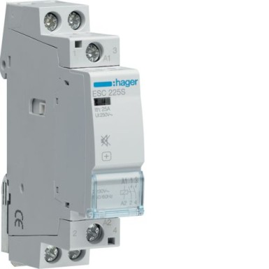 ESC225S - Humfree kontaktor 25A, 2NO, 230V - Hager - Humfree kontaktor 25A, 2NO, 230V - Hager - 0