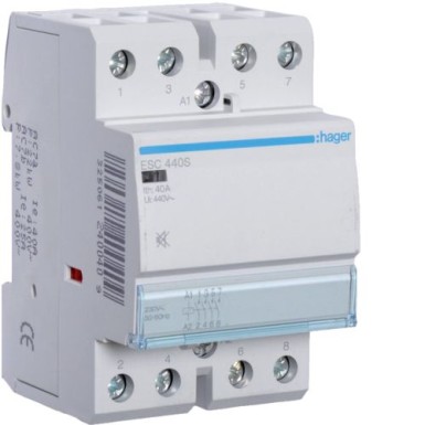 ESC440S - Humfree kontaktor 40A, 4NO, 230V - Hager - Humfree kontaktor 40A, 4NO, 230V - Hager - 0