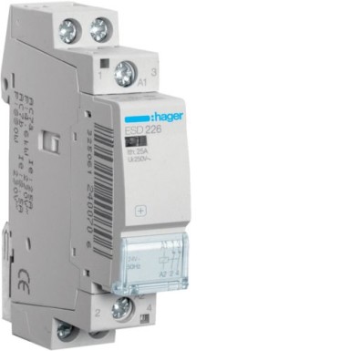 ESD226 - Kontaktor 25A, 2NC, 24V - Hager - Kontaktor 25A, 2NC, 24V - Hager - 0