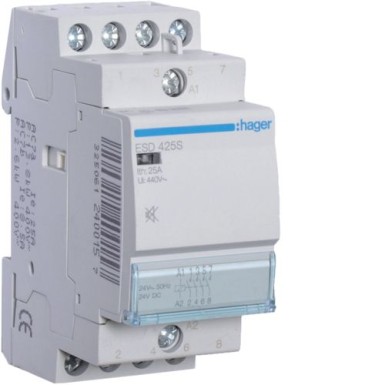 ESD425S - Humfree kontaktor 25A, 4NO, 24V - Hager - Humfree kontaktor 25A, 4NO, 24V - Hager - 0