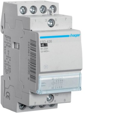 ESD426 - Kontaktor 25A, 4NC, 24V - Hager - Kontaktor 25A, 4NC, 24V - Hager - 0