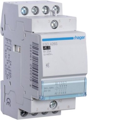 ESD426S - Humfree kontaktor 25A, 4NC, 24V - Hager - Humfree kontaktor 25A, 4NC, 24V - Hager - 0