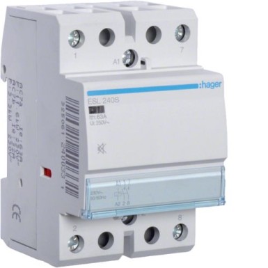 ESL240S - Humfree kontaktor 40A, 2NO, 12V - Hager - Humfree kontaktor 40A, 2NO, 12V - Hager - 0