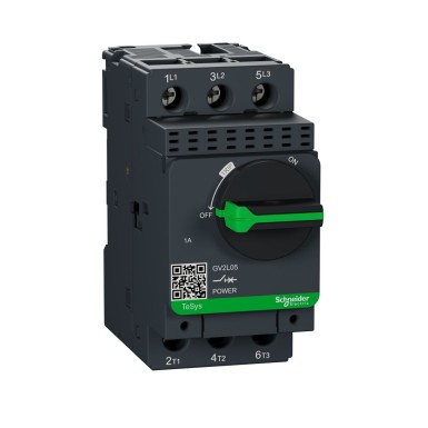 GV2L05 - Mootori kaitselüliti,TeSys Deca raam 2,3P,1A,magnetiline,pöörlev käepide,kruviklambrite klemmid - Schneider Electric - Mootori kaitselüliti,TeSys Deca raam 2,3P,1A,magnetiline,pöörlev käepide,kruviklambrite klemmid - Schneider Electric - 0