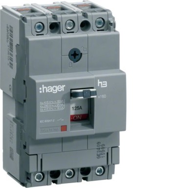 HHA040H - MCCB h3 x160 TM 3x40A 25kA - Hager - MCCB h3 x160 TM 3x40A 25kA - Hager - 0