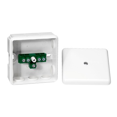 IMT34077 - Mureva U56 j box 10 torgandit 87x87x39mm 5pole screw term polarwhite - Schneider Electric - Mureva U56 j box 10 torgandit 87x87x39mm 5pole screw term polarwhite - Schneider Electric - 1