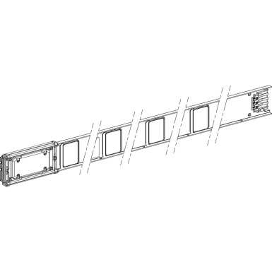 KNA100ED4204 - Sirge jaotuspikkus, Canalis KN, lisa, alumiinium, 100A, 3L+N+PE, fikseeritud pikkus 2m, 4 väljundit, RAL9001 - Schneider Electric - Sirge jaotuspikkus, Canalis KN, lisa, alumiinium, 100A, 3L+N+PE, fikseeritud pikkus 2m, 4 väljundit, RAL9001 - Schneider Electric - 0