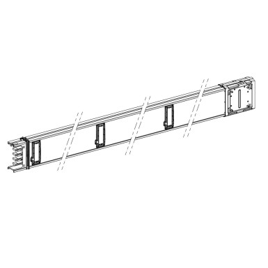 KSA250ED4306 - Horisontaalne jaotuspikkus, Canalis KSA250, alumiinium, 250A, fikseeritud pikkus 3m, 6 pistikupesa, 3L+N+PE, valge RAL9001 - Schneider Electric - Horisontaalne jaotuspikkus, Canalis KSA250, alumiinium, 250A, fikseeritud pikkus 3m, 6 pistikupesa, 3L+N+PE, valge RAL9001 - Schneider Electric - 0