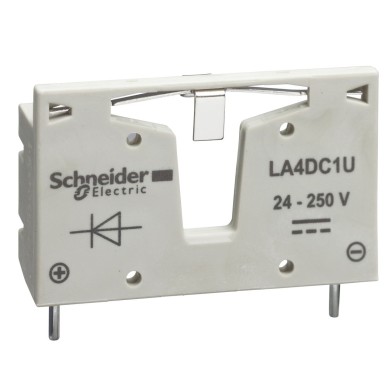 LA4DC1U - TeSys D supressor moodul dioodid 12...250 V DC - Schneider Electric - TeSys D supressor moodul dioodid 12...250 V DC - Schneider Electric - 0