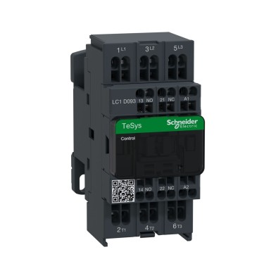 LC1D093F7 - Kontaktor, TeSys Deca, 3P(3 NO), AC-3/AC-3e, 0 kuni 440V, 9A, 110VAC 50/60Hz mähis, vedru, vedru - Schneider Electric - Kontaktor, TeSys Deca, 3P(3 NO), AC-3/AC-3e, 0 kuni 440V, 9A, 110VAC 50/60Hz mähis, vedru, vedru - Schneider Electric - 0