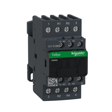 LC1D188M7 - Kontaktor, TeSys Deca, 4P(2NO+2NC), AC-1, <= 440V, 32A, 220V AC 50/60Hz mähis, kruviterminal - Schneider Electric - Kontaktor, TeSys Deca, 4P(2NO+2NC), AC-1, <= 440V, 32A, 220V AC 50/60Hz mähis, kruviterminal - Schneider Electric - 0