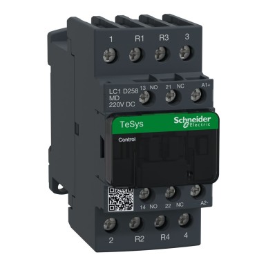 LC1D258MD - TeSys Deca kontaktor 4P(2 NO + 2 NC) AC1 <= 440 V 40 A 220 V DC mähis - Schneider Electric - TeSys Deca kontaktor 4P(2 NO + 2 NC) AC1 <= 440 V 40 A 220 V DC mähis - Schneider Electric - 0