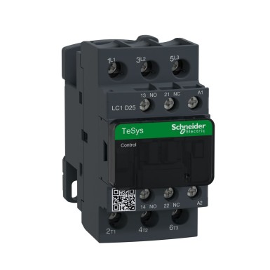 LC1D25E7 - TeSys Deca kontaktor,3P(3NO),AC-3/AC-3e,<=440V 25A,48V AC mähis - Schneider Electric - TeSys Deca kontaktor,3P(3NO),AC-3/AC-3e,<=440V 25A,48V AC mähis - Schneider Electric - 0