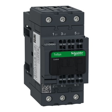 LC1D40A3F7 - TeSys Deca kontaktor 3P(3 NO) AC3/AC3e <= 440 V 40 A 110 V AC 50/60 Hz mähis. - Schneider Electric - TeSys Deca kontaktor 3P(3 NO) AC3/AC3e <= 440 V 40 A 110 V AC 50/60 Hz mähis. - Schneider Electric - 0