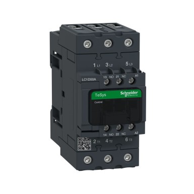 LC1D50AM7 - Kontaktor, TeSys Deca, 3P(3 NO), AC-3/AC-3e, 0 kuni 440V, 50A, 220VAC 50/60Hz mähis. - Schneider Electric - Kontaktor, TeSys Deca, 3P(3 NO), AC-3/AC-3e, 0 kuni 440V, 50A, 220VAC 50/60Hz mähis. - Schneider Electric - 0