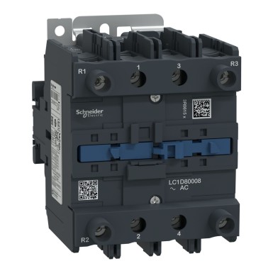 LC1D80008E7 - TeSys D kontaktor 4P(2 NO + 2 NC) AC1 <= 440 V 125 A 48 V AC 50/60 Hz mähis - Schneider Electric - TeSys D kontaktor 4P(2 NO + 2 NC) AC1 <= 440 V 125 A 48 V AC 50/60 Hz mähis - Schneider Electric - 0