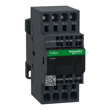 LC1DT403E7 - Kontaktor, TeSys Deca, 4P(4 NO), AC-1, <= 440V, 40A, 48V AC 50/60Hz mähis, vedruklemmiga - Schneider Electric - Kontaktor, TeSys Deca, 4P(4 NO), AC-1, <= 440V, 40A, 48V AC 50/60Hz mähis, vedruklemmiga - Schneider Electric - 0