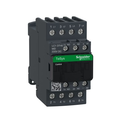 LC1DT40MD - TeSys Deca kontaktor 4P(4 NO) AC1 <= 440 V 40 A 220 V DC standard mähis. - Schneider Electric - TeSys Deca kontaktor 4P(4 NO) AC1 <= 440 V 40 A 220 V DC standard mähis. - Schneider Electric - 0