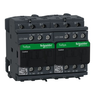 LC2D09E7 - TeSys LC2D - pöördkontaktor - 3P - AC-3 440V - 9A - 48Vac mähis. - Schneider Electric - TeSys LC2D - pöördkontaktor - 3P - AC-3 440V - 9A - 48Vac mähis. - Schneider Electric - 0