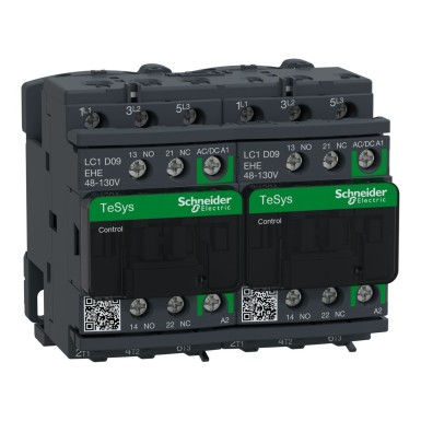 LC2D09EHE - TeSys Deca pöördkontaktor 3P <= 440 V 9 A AC3 48...130 V AC/DC mähis - Schneider Electric - TeSys Deca pöördkontaktor 3P <= 440 V 9 A AC3 48...130 V AC/DC mähis - Schneider Electric - 0