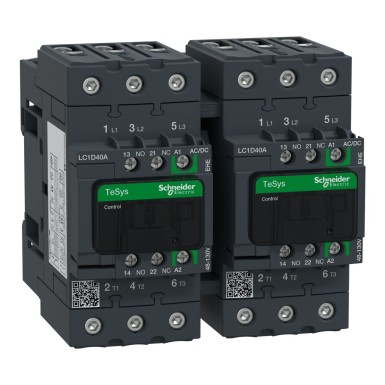 LC2D40AEHE - TeSys Deca pöördkontaktor 3P <= 440 V 40 A AC3 48...130 V AC/DC mähis - Schneider Electric - TeSys Deca pöördkontaktor 3P <= 440 V 40 A AC3 48...130 V AC/DC mähis - Schneider Electric - 0