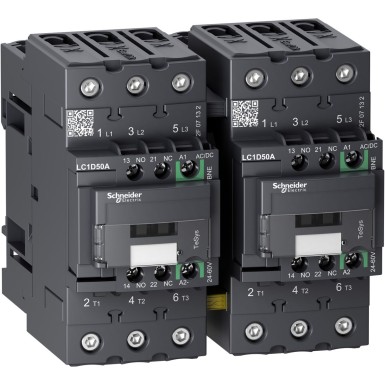 LC2D50ABNE - TeSys Deca pöördkontaktor 3P <= 440 V 50 A AC3 24...60 V AC/DC mähis. - Schneider Electric - TeSys Deca pöördkontaktor 3P <= 440 V 50 A AC3 24...60 V AC/DC mähis. - Schneider Electric - 0