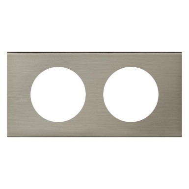 069102 - PLATE 2 GANG BRUSHED STAINLESS STEEL - Legrand - PLATE 2 GANG BRUSHED STAINLESS STEEL - Legrand - 0