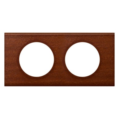 069222 - PLATE 2 GANG MAHOGANY - Legrand - PLATE 2 GANG MAHOGANY - Legrand - 0