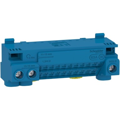 LGYT1N24 - Neutraalne klemmiplokk, Linergy, kruvi- ja kruvita klemmid, 24 auku, 3x25 mmІ + 21x4 mmІ, koos - Schneider Electric - Neutraalne klemmiplokk, Linergy, kruvi- ja kruvita klemmid, 24 auku, 3x25 mmІ + 21x4 mmІ, koos - Schneider Electric - 0