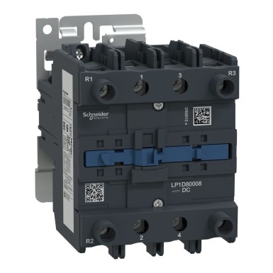 LP1D80008BD - Kontaktor, TeSys Deca, 4P(2NO+2NC), AC-1, 440 V, 125 A, 24 V DC mähis, kruviklambrite klemmid. - Schneider Electric - Kontaktor, TeSys Deca, 4P(2NO+2NC), AC-1, 440 V, 125 A, 24 V DC mähis, kruviklambrite klemmid. - Schneider Electric - 0