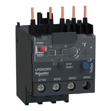 LR2K0301 - TeSys K diferentsiaalsed termilised ülekoormusreleed 0,11...0,16 A klass 10A - Schneider Electric - TeSys K diferentsiaalsed termilised ülekoormusreleed 0,11...0,16 A klass 10A - Schneider Electric - 0