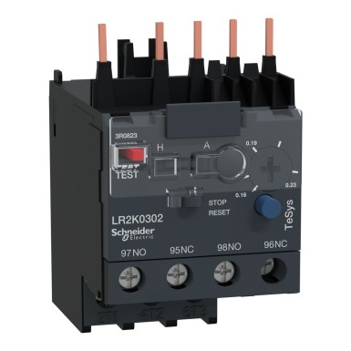 LR2K0302 - TeSys K diferentsiaalsed termilised ülekoormusreleed 0,16...0,23 A klass 10A - Schneider Electric - TeSys K diferentsiaalsed termilised ülekoormusreleed 0,16...0,23 A klass 10A - Schneider Electric - 0