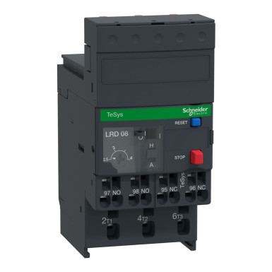 LRD083 - Thermal overload relay,TeSys Deca,2.5-4A,1NO+1NC,class 10A,spring terminal - Schneider Electric - Thermal overload relay,TeSys Deca,2.5-4A,1NO+1NC,class 10A,spring terminal - Schneider Electric - 0