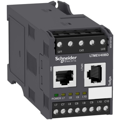 LTMEV40BD - Motor Management, TeSys T, mootorikontroller, laiendusmoodul, 4 sisendit, LTMR-kontrollerile, 24 VDC - Schneider Electric - Motor Management, TeSys T, mootorikontroller, laiendusmoodul, 4 sisendit, LTMR-kontrollerile, 24 VDC - Schneider Electric - 0