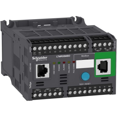 LTMR08MBD - Motor Management, TeSys T, mootorikontroller, Modbus, 6 loogilist sisendit, 3 releeloogika väljundit, 0,4 kuni 8A, 24VDC - Schneider Electric - Motor Management, TeSys T, mootorikontroller, Modbus, 6 loogilist sisendit, 3 releeloogika väljundit, 0,4 kuni 8A, 24VDC - Schneider Electric - 0