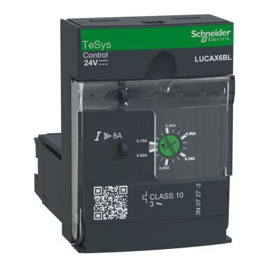 LUCAX6BL - Standardne juhtseade, TeSys Ultra, 3P, 0,15 kuni 0,6A, 690VAC, termomagnetiline kaitse, klass 10, 24VDC mähis. - Schneider Electric - Standardne juhtseade, TeSys Ultra, 3P, 0,15 kuni 0,6A, 690VAC, termomagnetiline kaitse, klass 10, 24VDC mähis. - Schneider Electric - 0