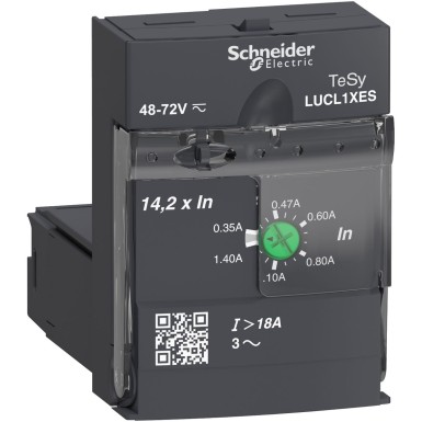 LUCL1XES - Standardjuhtimisseade, TeSys U, 0,351,4A, 3P mootorid, magnetkaitse, mähis 4872V AC/DC - Schneider Electric - Standardjuhtimisseade, TeSys U, 0,351,4A, 3P mootorid, magnetkaitse, mähis 4872V AC/DC - Schneider Electric - 0